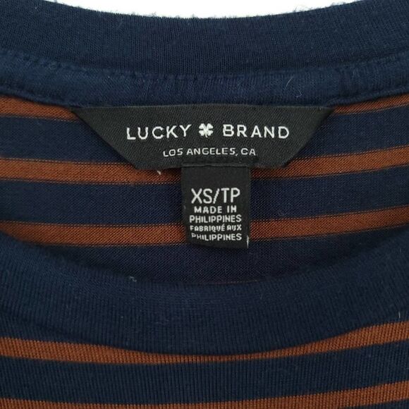 Lucky Brand XS Striped Knit Crew Neck Maxi Dress - Picture 4 of 11